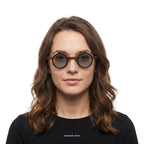 Amsterdam - Black/Turtle and Gray Lenses - model female