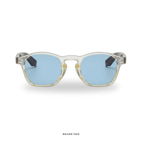 Ibiza - Transparent/Turtle with Blue Lenses