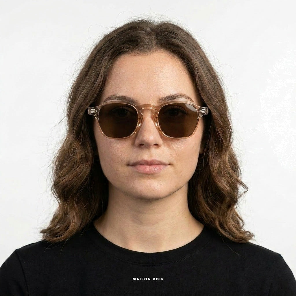 Ibiza - Transparent/Turtle with Brown Lenses - model female