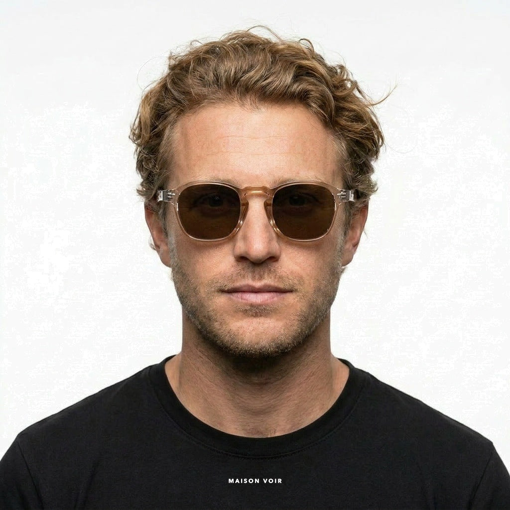 Ibiza - Transparent/Turtle with Brown Lenses - model male