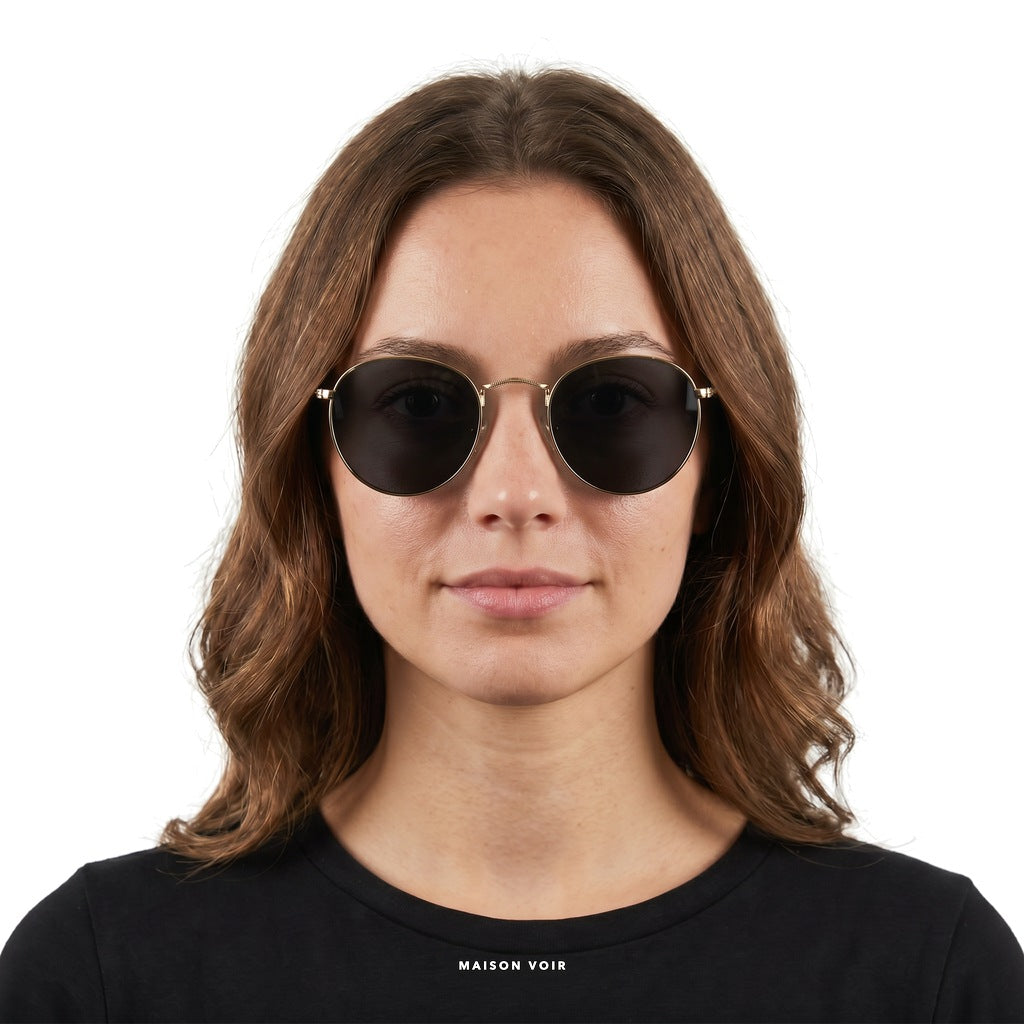 Verona - Gold with Black Lenses - model female