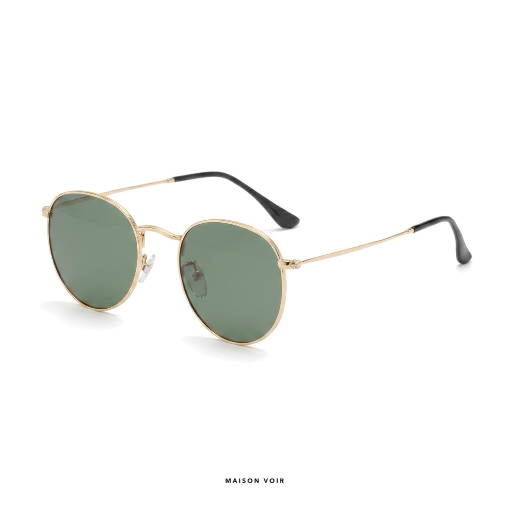 Verona - Gold with Green Lenses - angle left