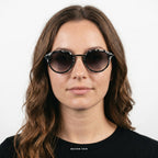 Venice - Black/White with Gradient Lenses - model female