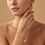 Étincelle Sapphire Hand Chain - worn, editorial