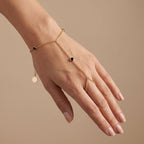 Rivière Onyx Hand Chain - worn on hand