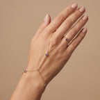 Rivière Amethyst Hand Chain - worn on hand