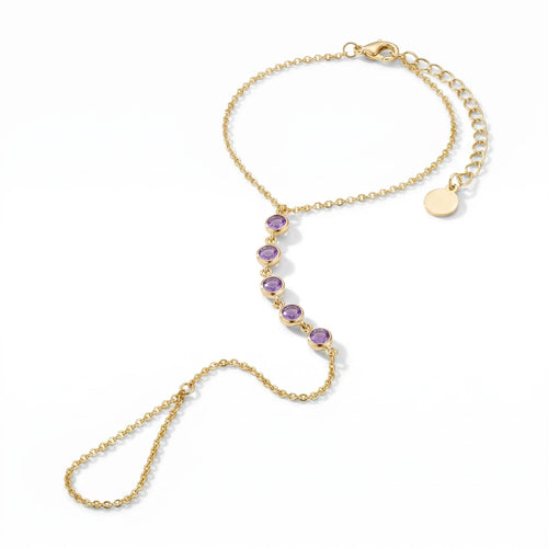 Étincelle Amethyst Hand Chain