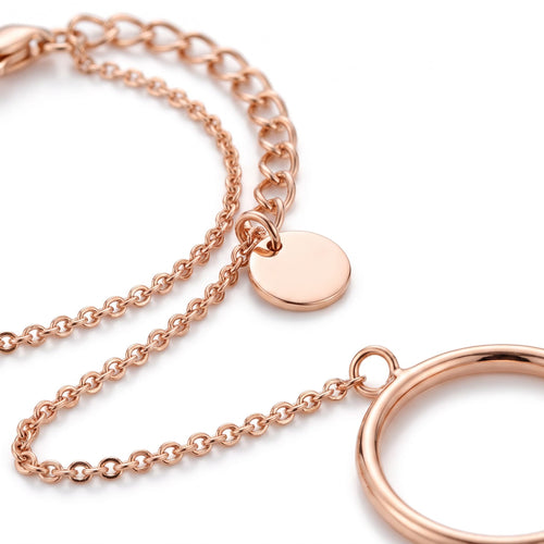 Lumière Rose Gold Hand Chain - macro detail