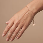 Lumière Rose Gold Hand Chain - worn on hand