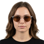 Livorno - Transparent with Brown Lenses - model female