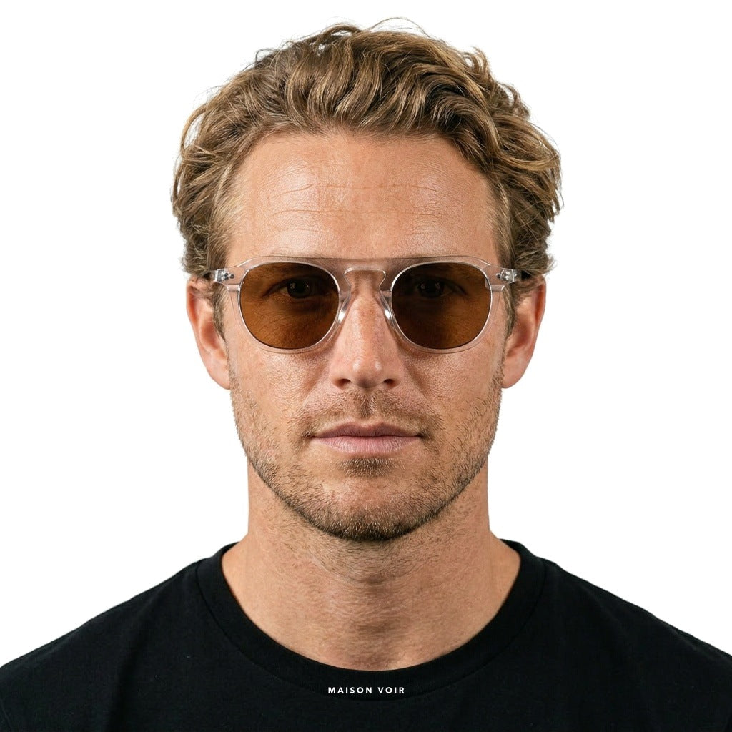 Livorno - Transparent with Brown Lenses - model male