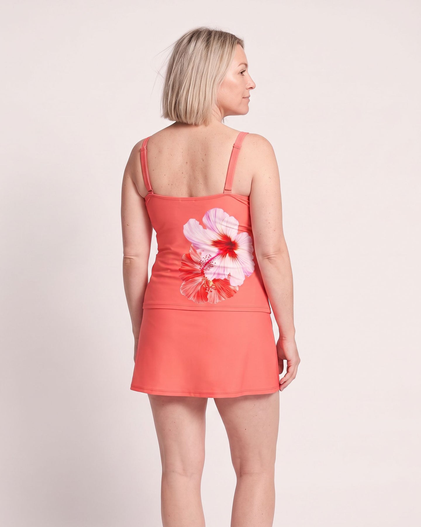 The Altea Tankini - [Orange Floral] - back