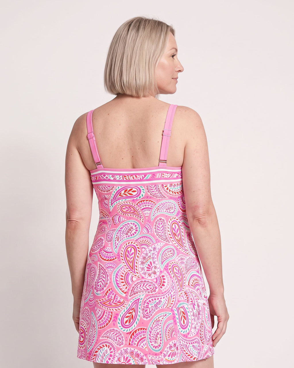 The Altea Tankini - [Pink Paisley] - back