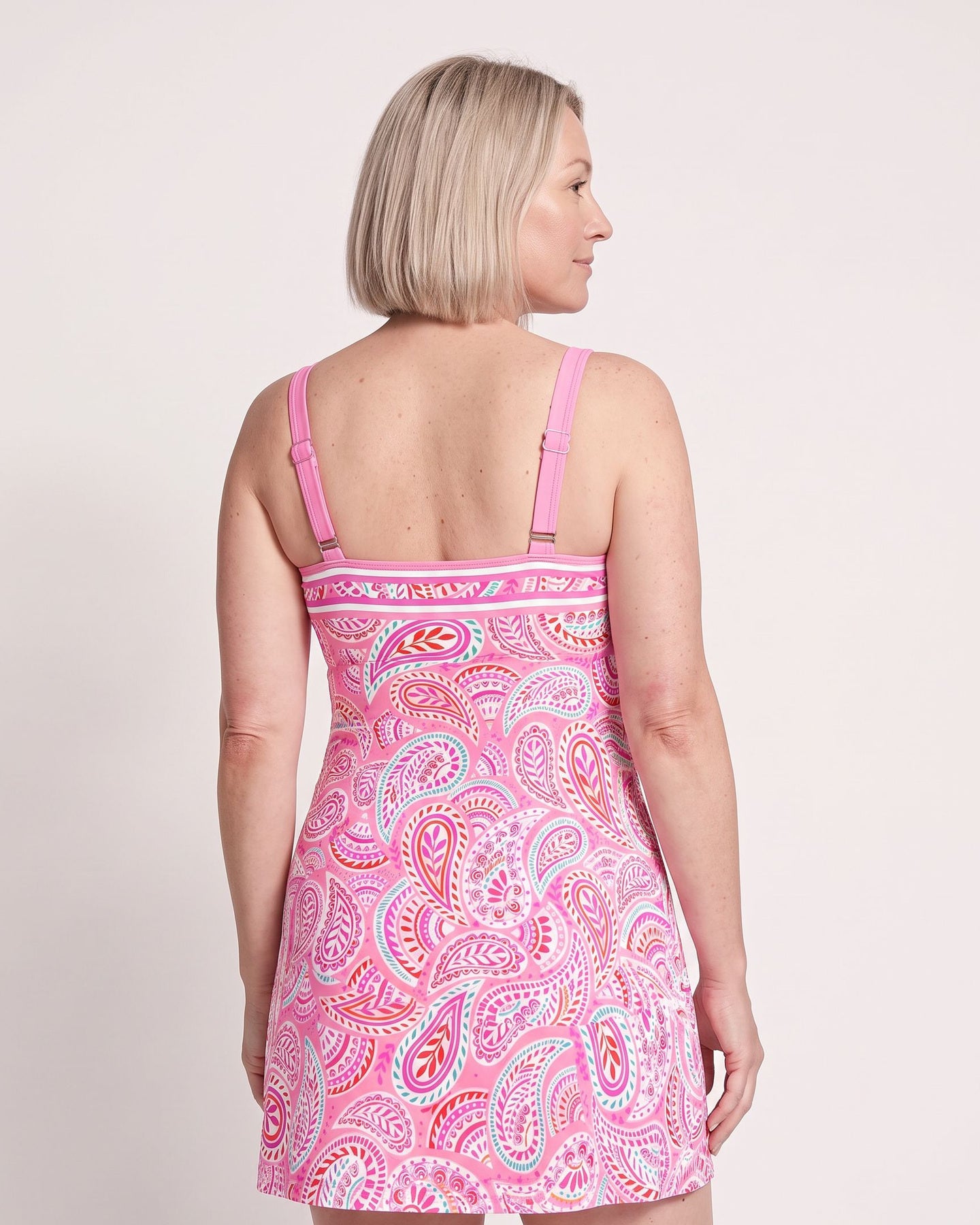 The Altea Tankini - [Pink Paisley] - back