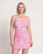 The Altea Tankini - [Pink Paisley] - front