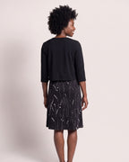 The Bandol Dress & Cardigan - [Black Polka Dot] - back