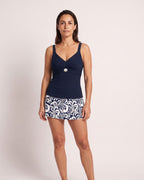 The Begur Tankini - [Navy Tribal] - front