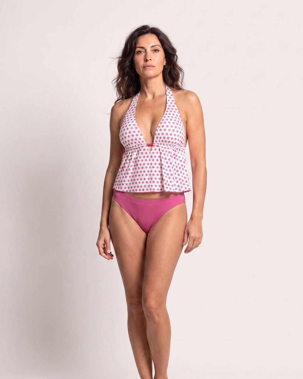 The Cadaqués Tankini - [Red] - front