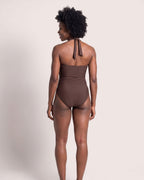 The Camogli Swimsuit - [Dark Coffee] - back