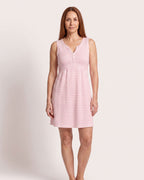 The Corfu Sundress - [Light Pink Striped] - front
