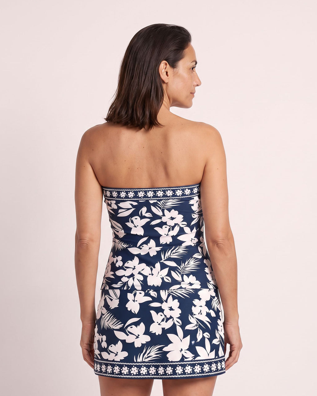 The Deià Tankini - [Navy Floral] - back