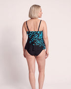 The Estepona Tankini - [Black Leaf] - back