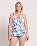 The Estepona Tankini - [Blue Floral] - front