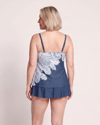 The Estepona Tankini - [Blue Paisley] - back