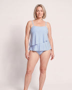 The Estepona Tankini - [Light Blue Striped] - front