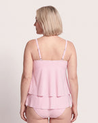 The Estepona Tankini - [Pink Striped] - back