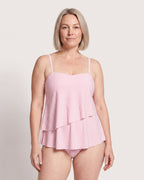The Estepona Tankini - [Pink Striped] - front