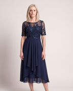 The Fréjus Sundress - [Navy Lace] - front