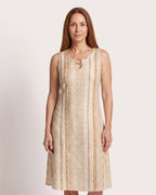 The Hyères Sundress - [Light Camel Geometric] - front