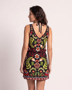 The Ischia Cover-Up - [Black Leaf] - back