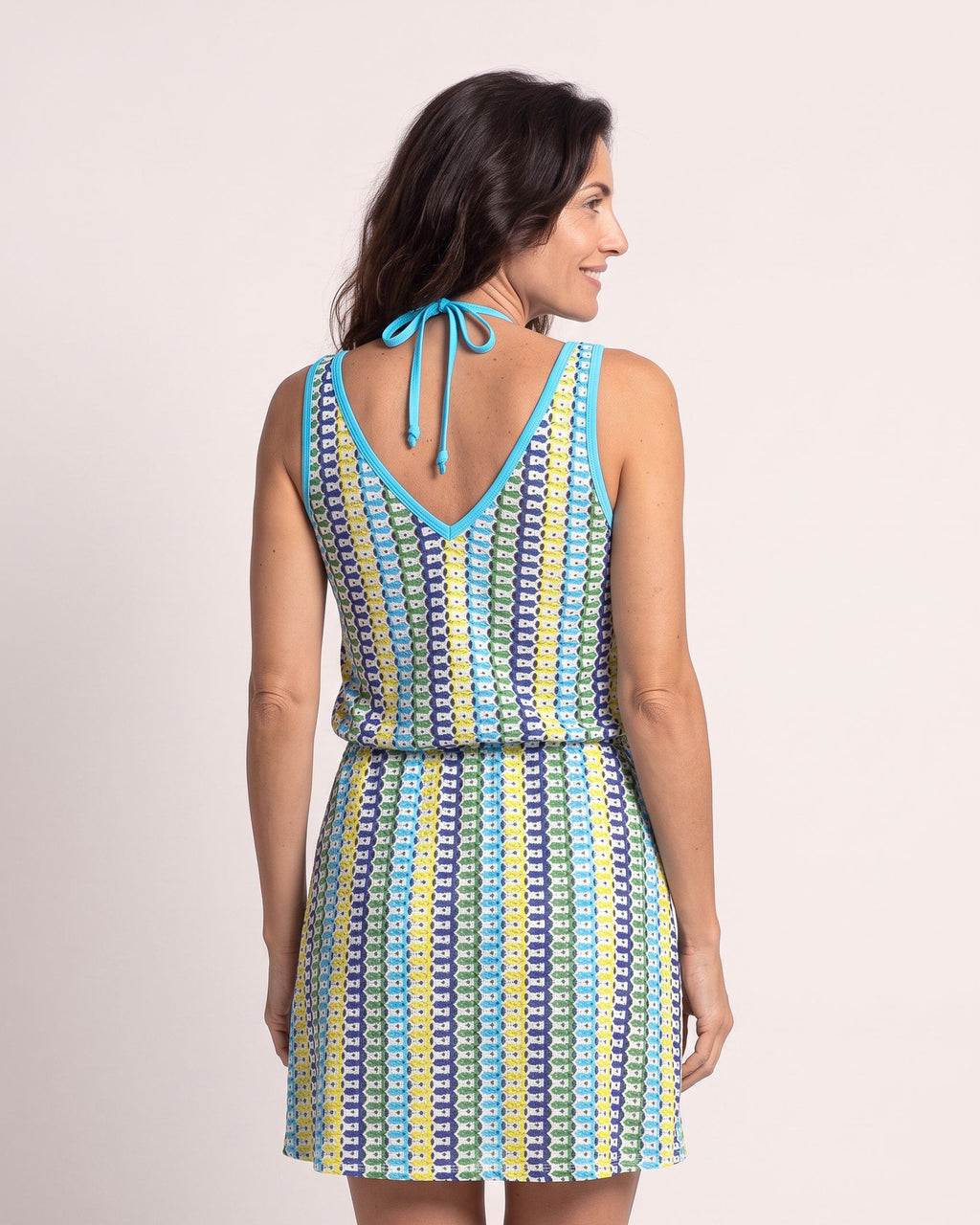 The Ischia Cover-Up - [Multi Stripe] - back