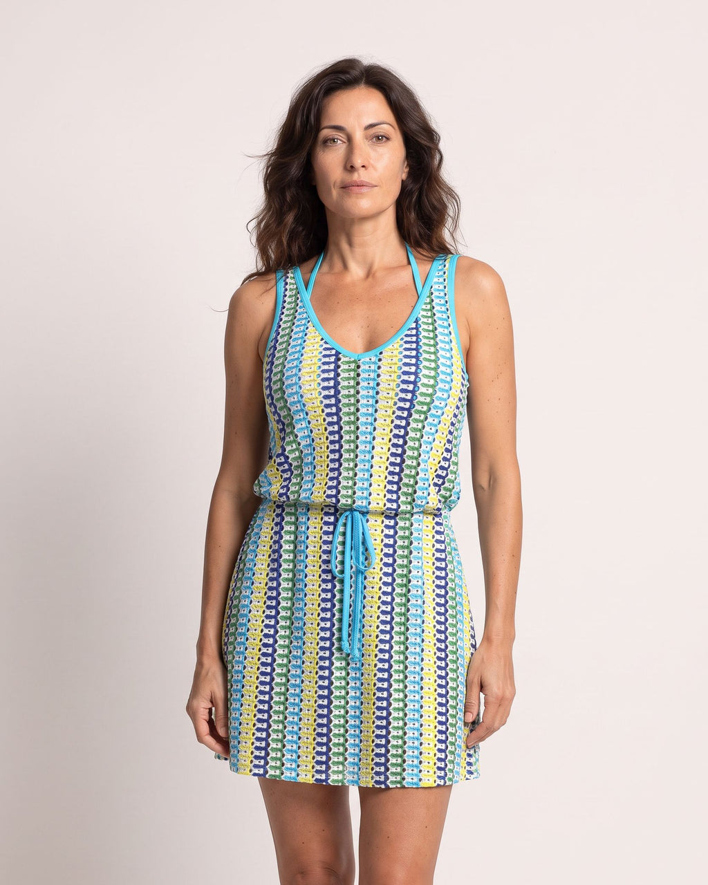 The Ischia Cover-Up - [Multi Stripe] - front