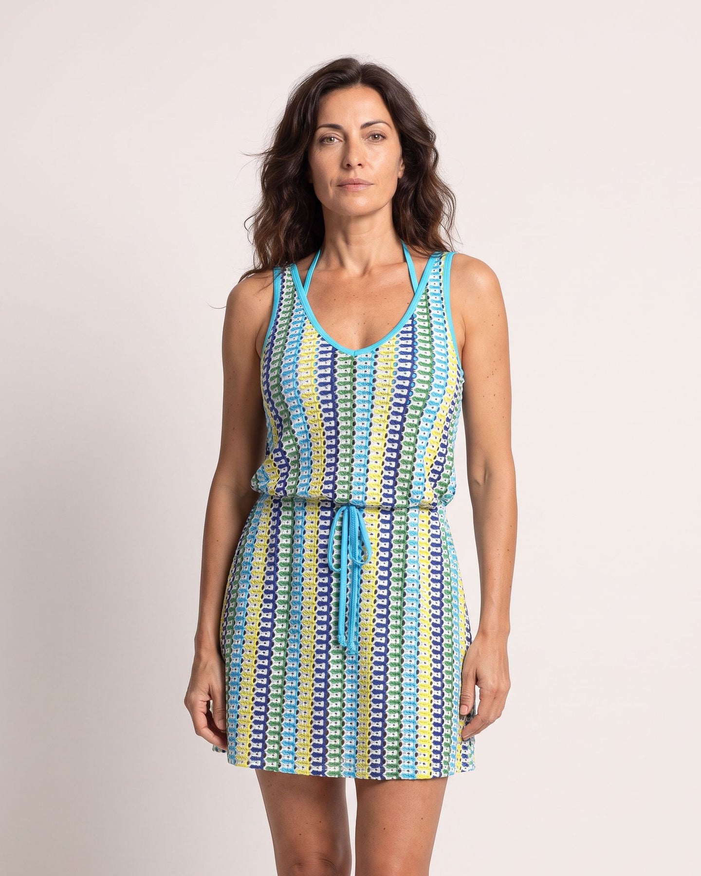 The Ischia Cover-Up - [Multi Stripe] - front