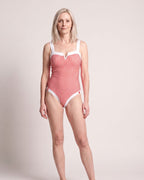 The Jávea Tankini - [Red Plaid] - front