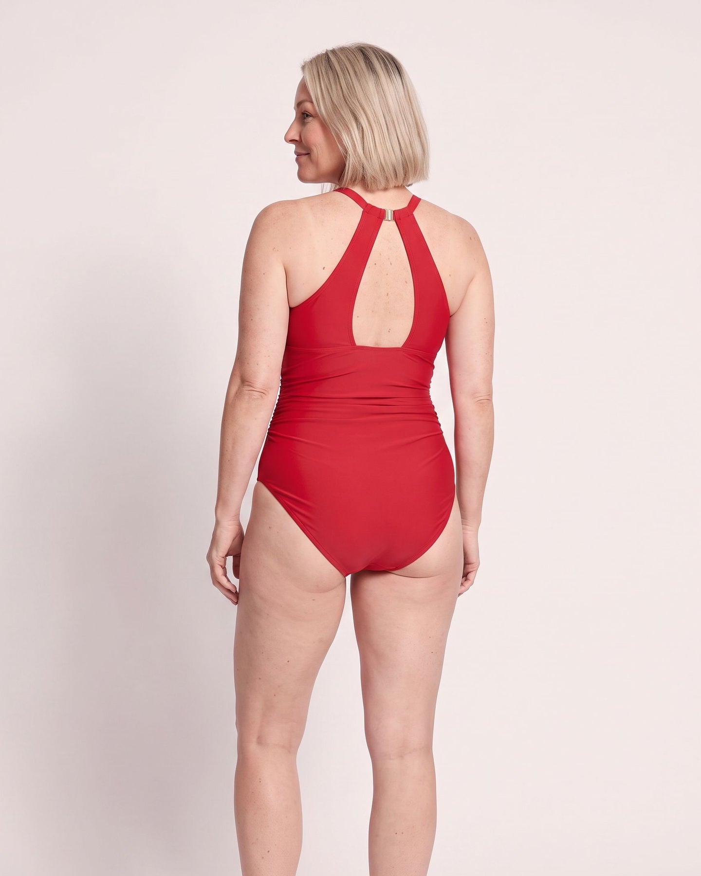 The Manarola Swimsuit - [Red] - back