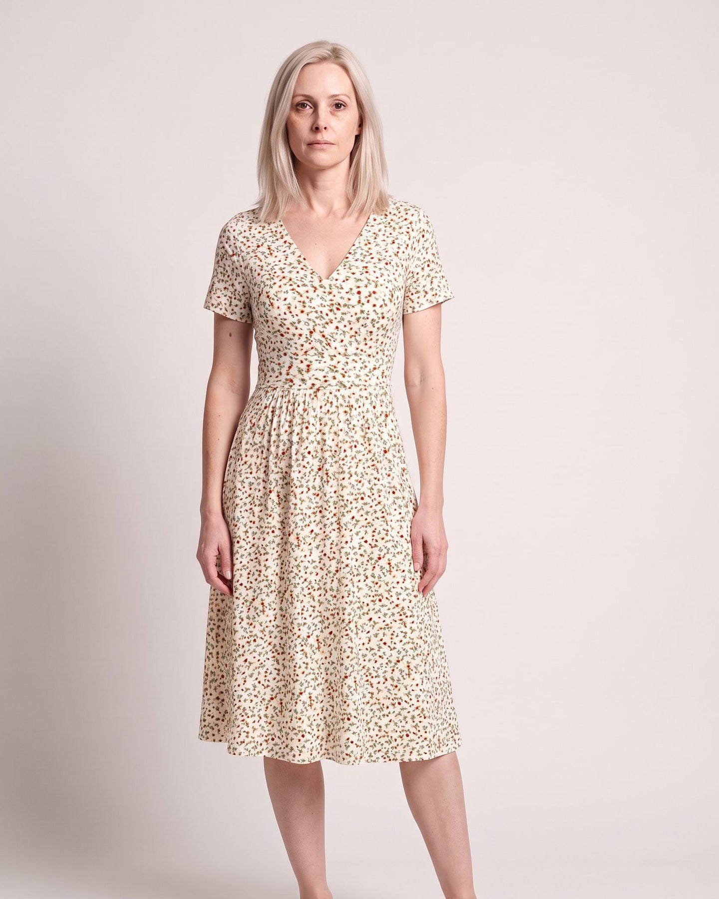 The Menton Sundress - [Multi Color Floral] - front