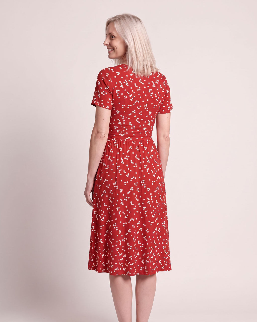 The Menton Sundress - [Red Floral] - back