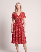 The Menton Sundress - [Red Floral] - front