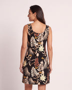 The Mykonos Sundress - [Black Leaf] - back