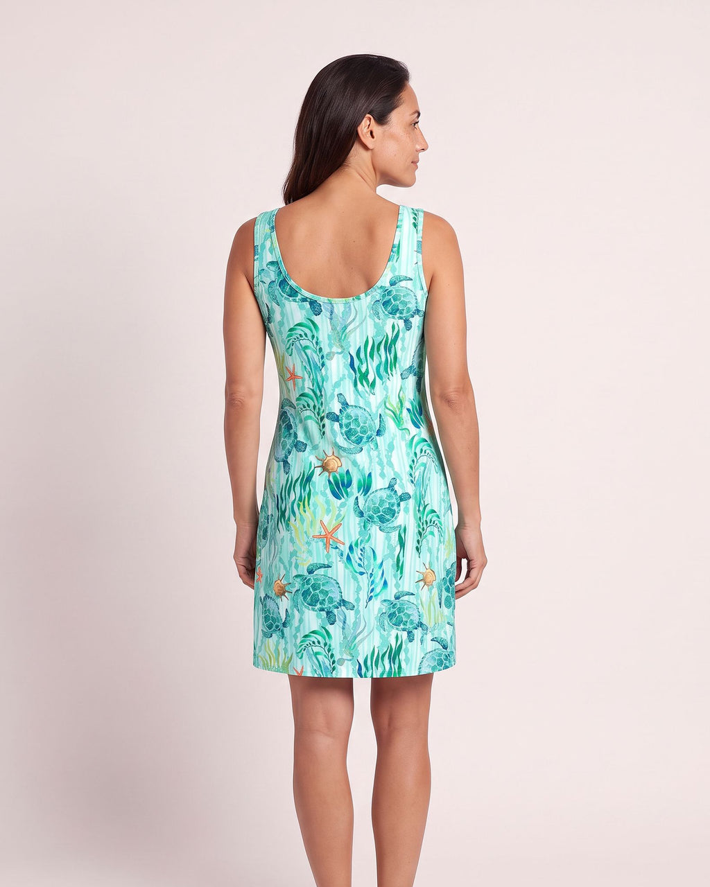 The Mykonos Sundress - [Green Marine Life] - back