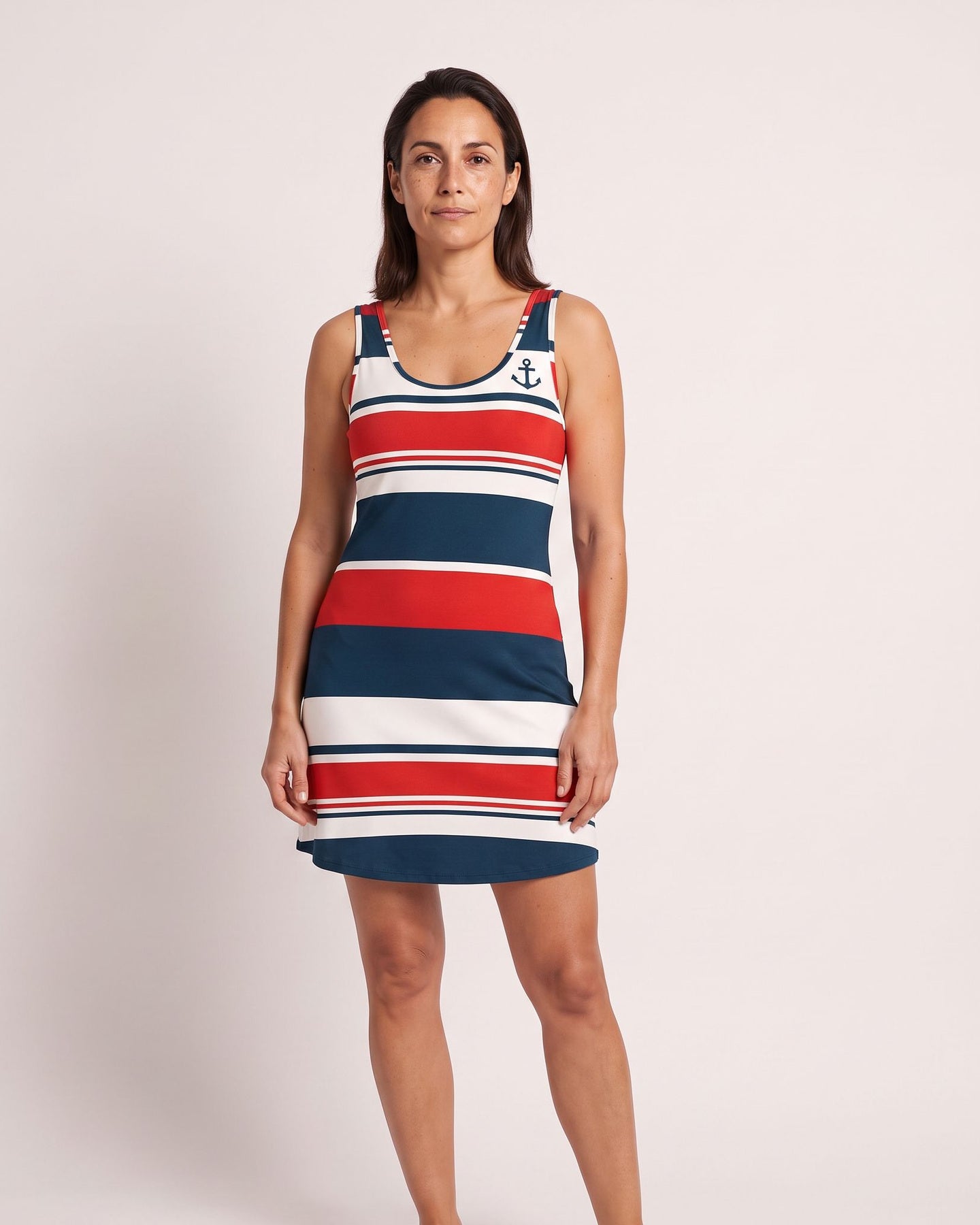 The Mykonos Sundress - [Multi Color Striped] - front