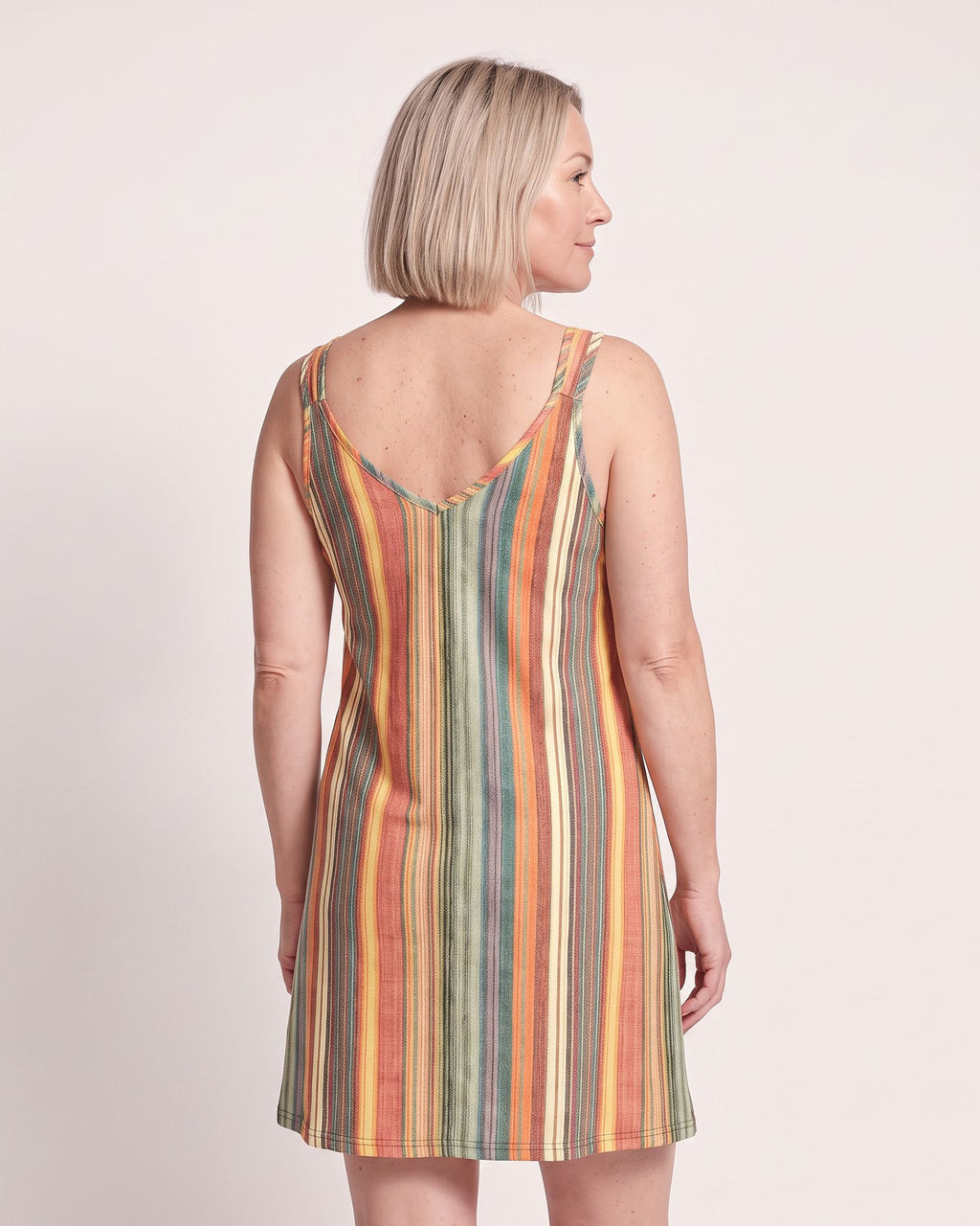 The Naxos Sundress - [Multi Color Striped] - back