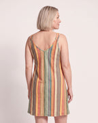 The Naxos Sundress - [Multi Color Striped] - back