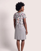 The Paros Sundress - [Grey Floral] - back