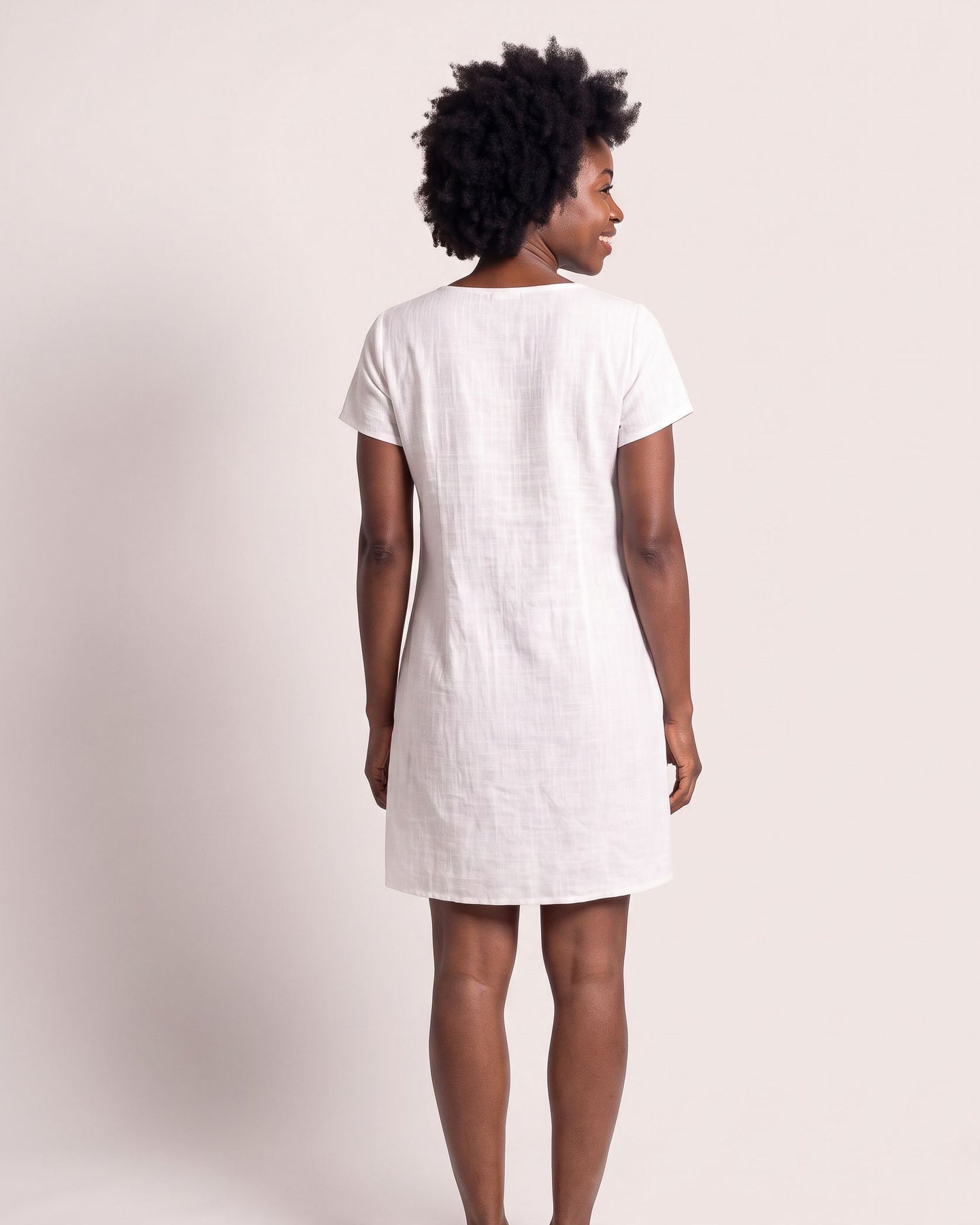 The Paros Sundress - [White] - back