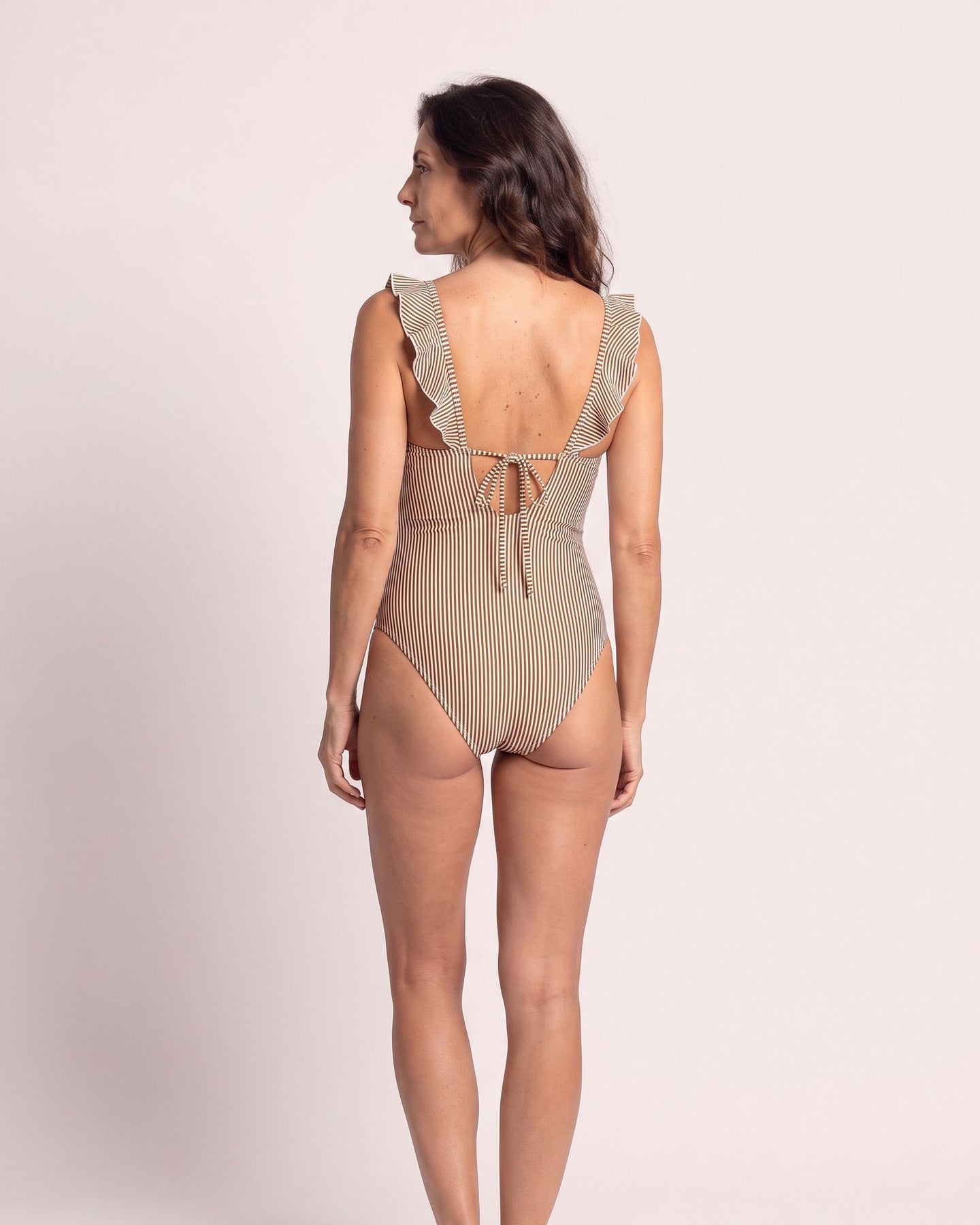 The Portovenere Swimsuit - [Coffee] - back